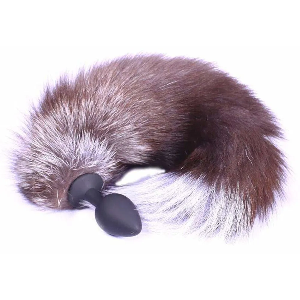 14" - 16" Black Cat Tail Stainless Steel Plug