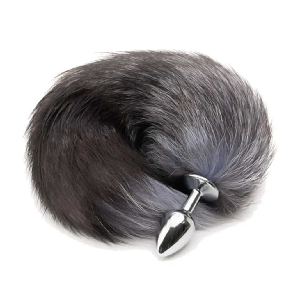 14" - 16" Black Cat Tail Stainless Steel Plug