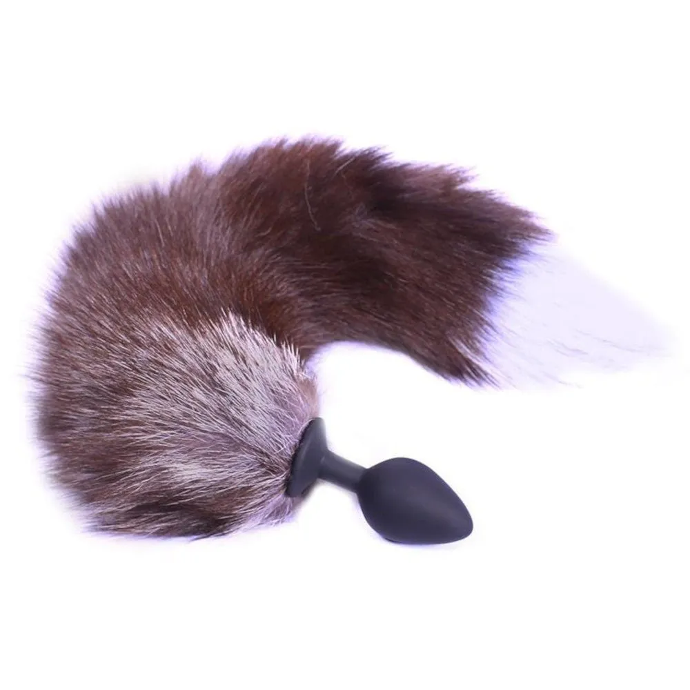 14" - 16" Black Cat Tail Stainless Steel Plug