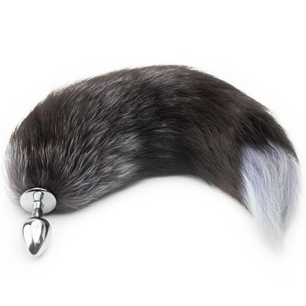 14" - 16" Black Cat Tail Stainless Steel Plug