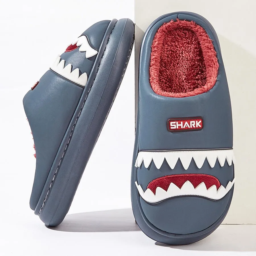 Cute Fluffy Shark Slippers
