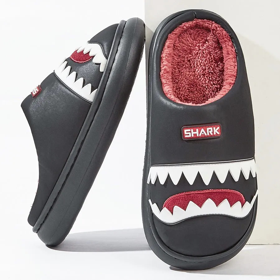 Cute Fluffy Shark Slippers