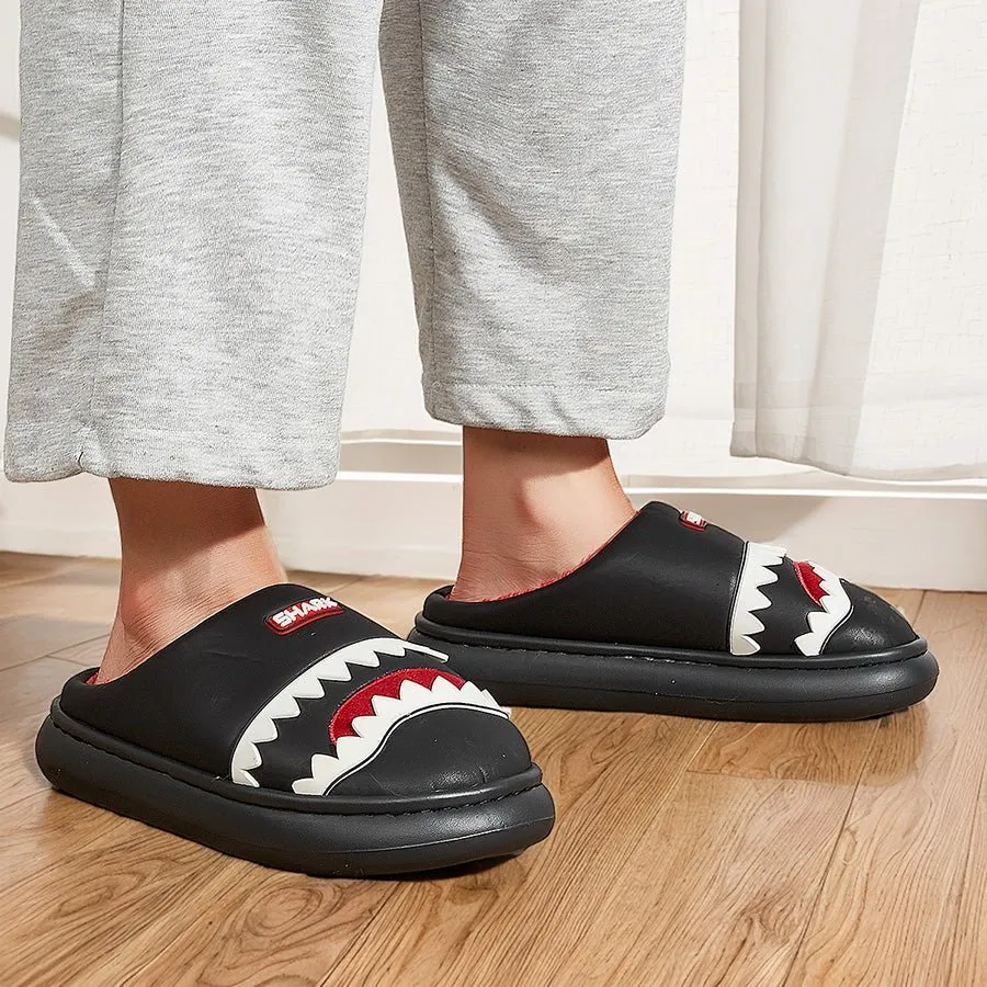 Cute Fluffy Shark Slippers