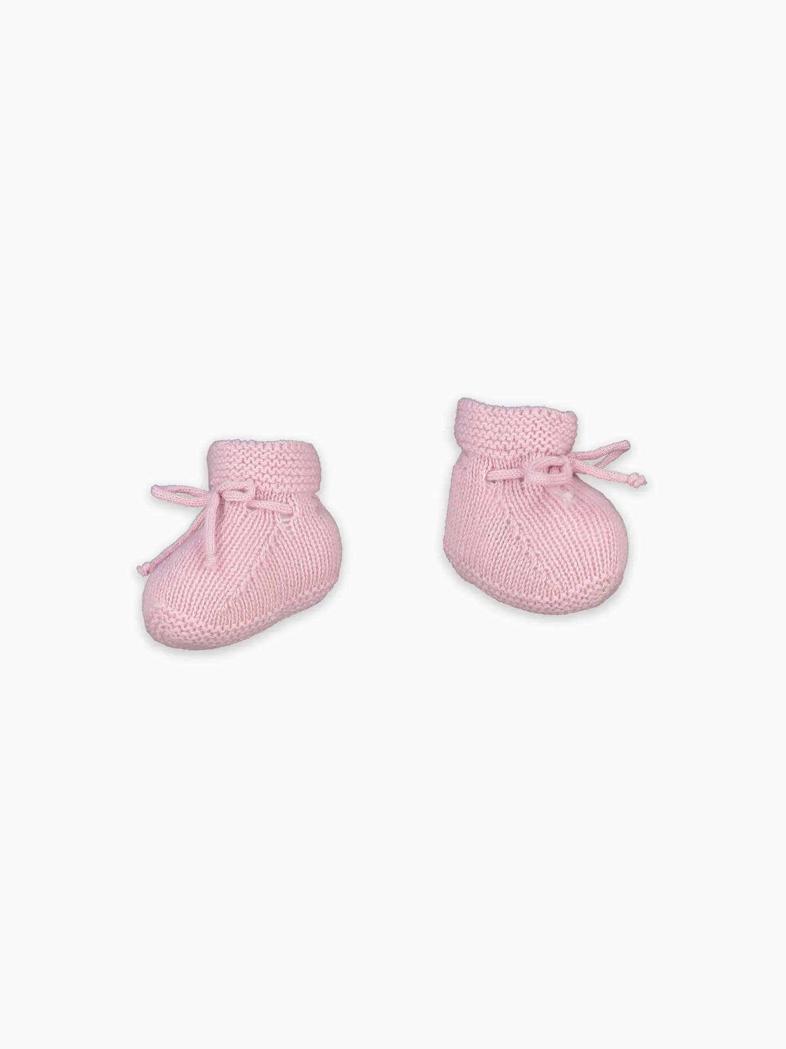 Dusty Pink Rimera Cashmere Baby Girl Booties