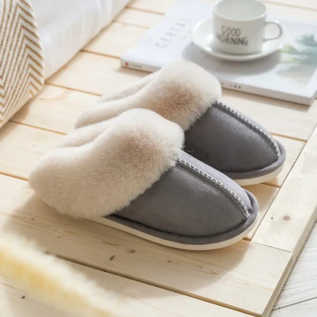 Indoor Slippers Women Warm Shoes Plush Home Slipper