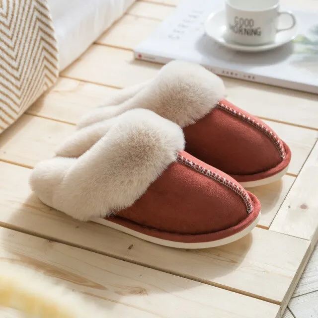 Indoor Slippers Women Warm Shoes Plush Home Slipper