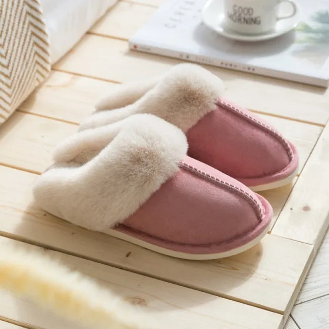 Indoor Slippers Women Warm Shoes Plush Home Slipper