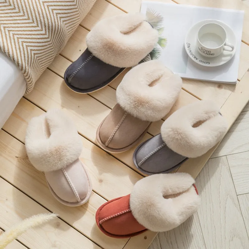 Indoor Slippers Women Warm Shoes Plush Home Slipper
