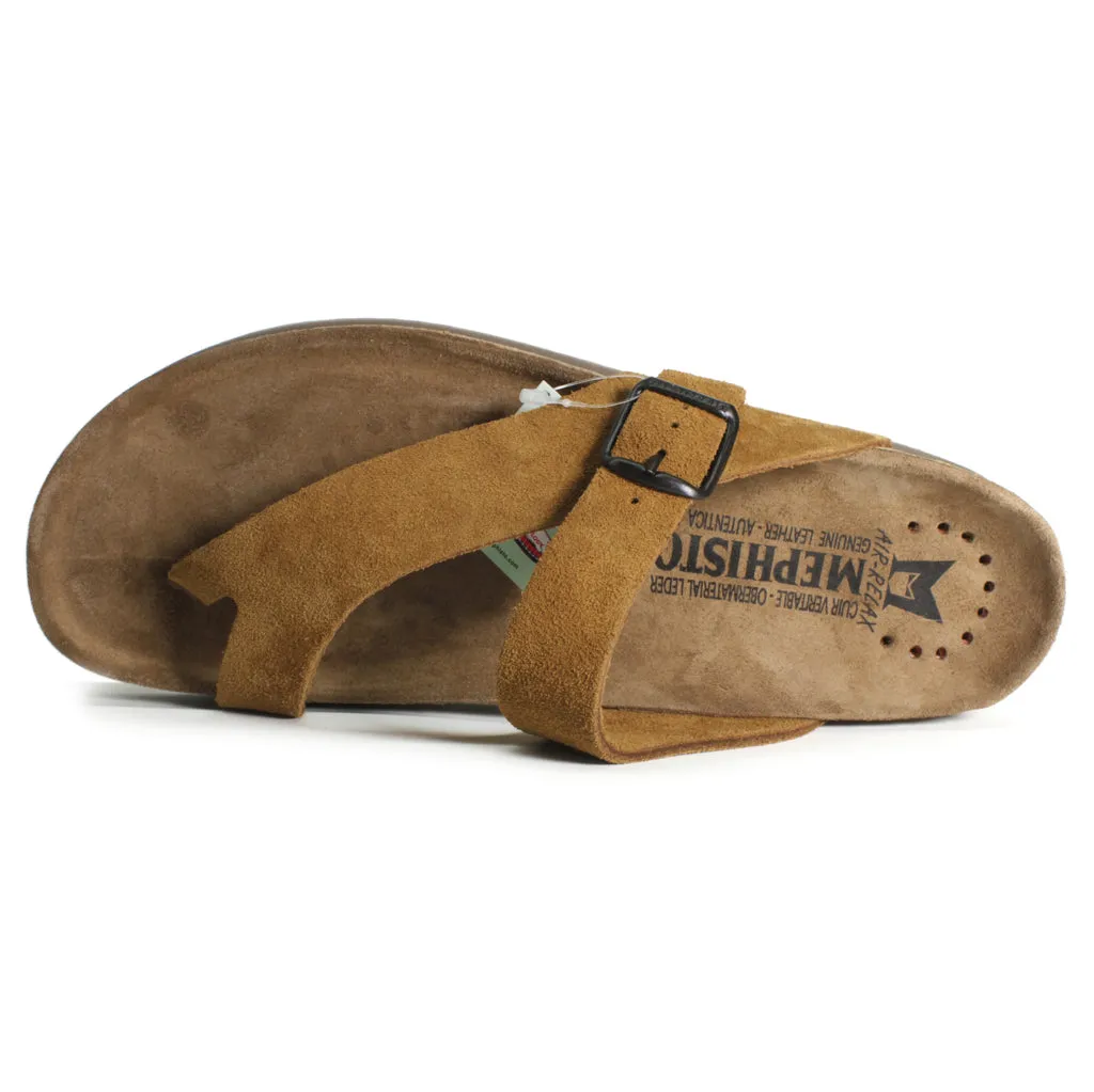 Mephisto Niels Nubuck Leather Men's Slide Sandals