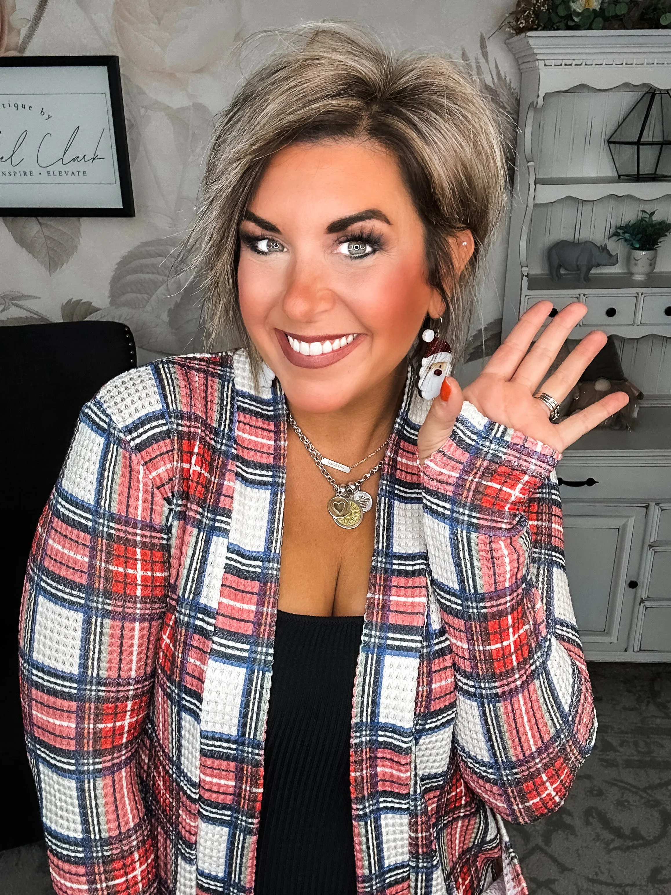 Sitting On The Treetops Cardigan - Plaid