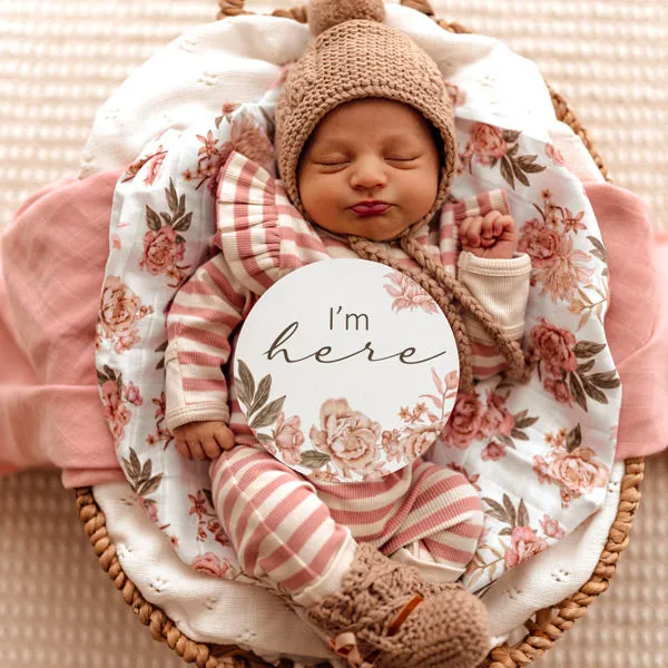 Snuggle Hunny Merino Wool Bonnet   Booties - Fawn