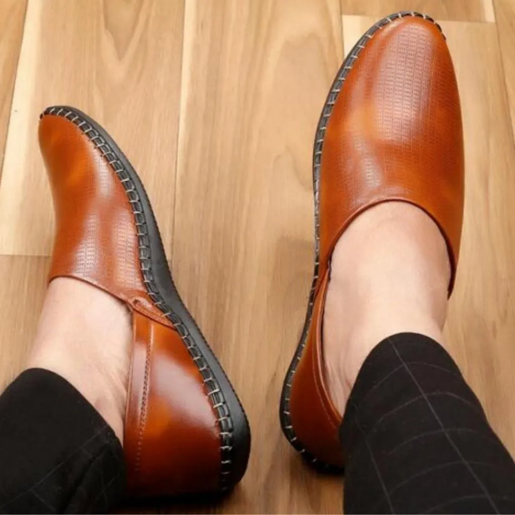 Stylish Punjabi Jutti Leather Loafers Shoes For Men