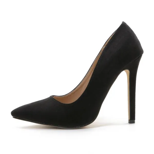 Women Pumps 2016 Pointed Toe Slip on Suede High Heels Wedding Shoes Woman Ladies Fashion Thin Heel Zapatos Mujer Plus Size